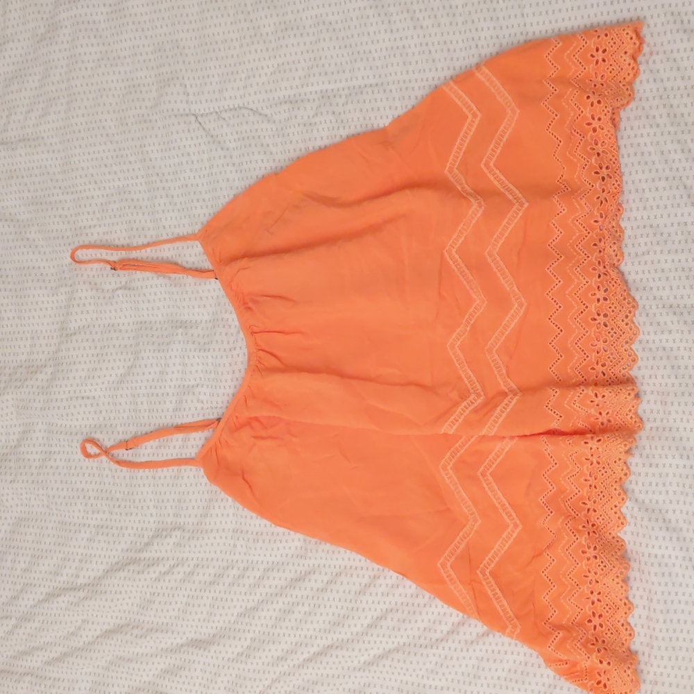 Billabong Women's Medium Orange Flowy Tank Top